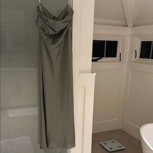 Shona Joy Green Ruched Gown for Wedding Guest